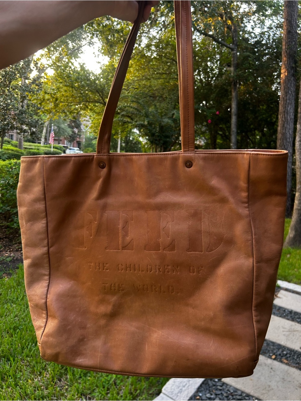 FEED leather bag